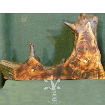 Asztali óra akácfagyökérből II. (03_802)