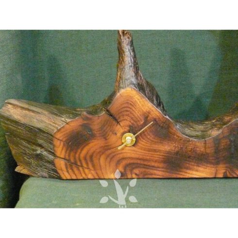 Asztali óra akácfagyökérből II. (03_802)