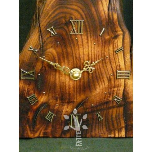 Asztali óra akácfagyökérből II. (03_802)