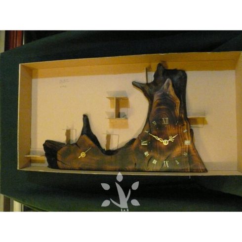 Asztali óra akácfagyökérből II. (03_802)