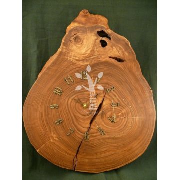 Nagyméretű falióra japán akácból (07_423)