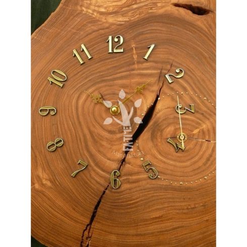 Nagyméretű falióra japán akácból (07_423)