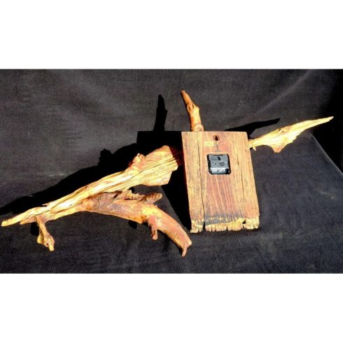 Rusztikus falióra öreg akácfából  (19_032)