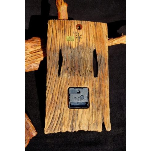 Rusztikus falióra öreg akácfából  (19_037)