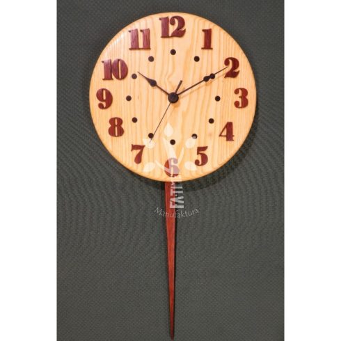 Pendulum wallclock made of ash wood (A-19_265)