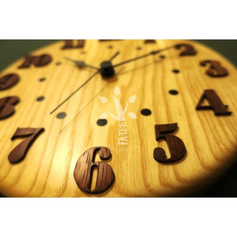 Pendulum wallclock made of ash wood (A-19_265)