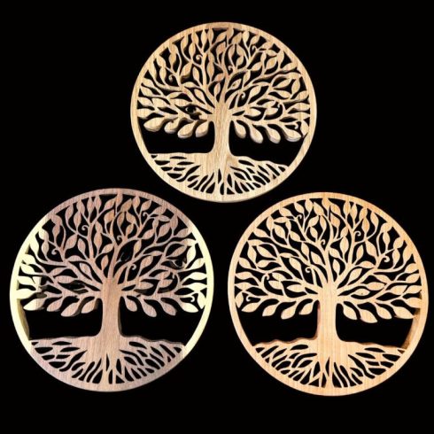 Tree of Life Trivet and Wall Decoration – Wooden Round Decor
