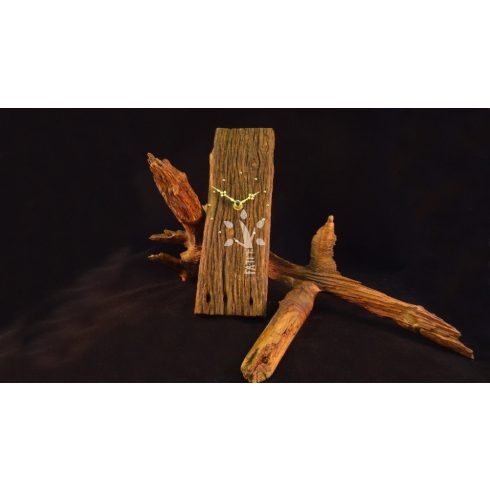 Rusztikus falióra öreg akácfából  (BA_19-043)