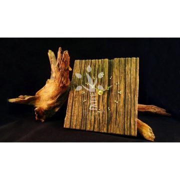 Rusztikus falióra öreg akácfából (BA_19-051)