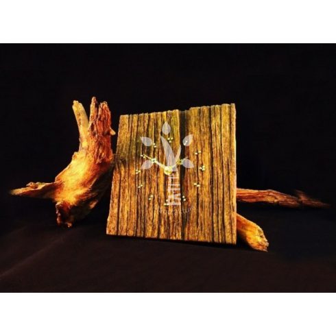 Rusztikus falióra öreg akácfából (BA_19-051)