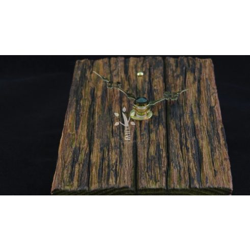 Rusztikus aztali-falióra öreg akácfából (BA_19-067)