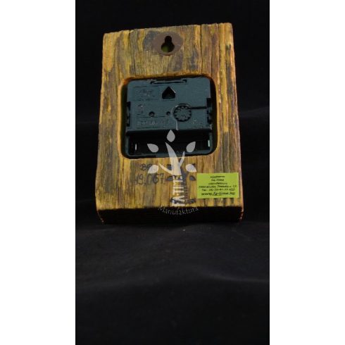 Rusztikus aztali-falióra öreg akácfából (BA_19-067)