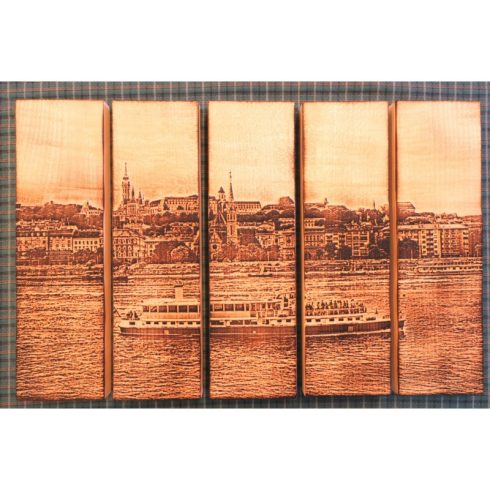  Budai panoráma gravírozott falikép