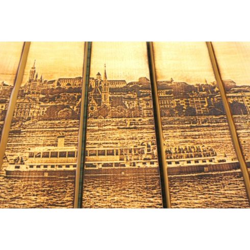  Budai panoráma gravírozott falikép