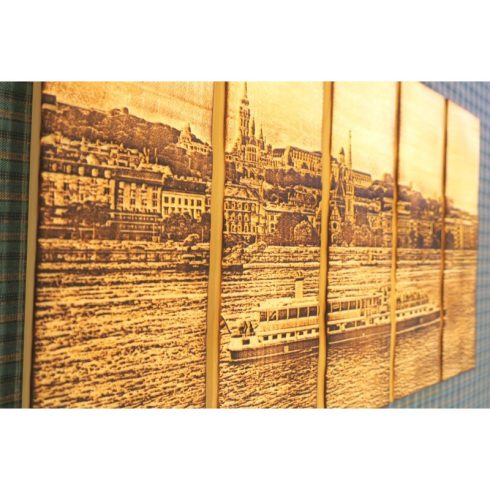  Budai panoráma gravírozott falikép