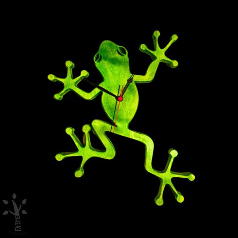 Mókás béka falióra 