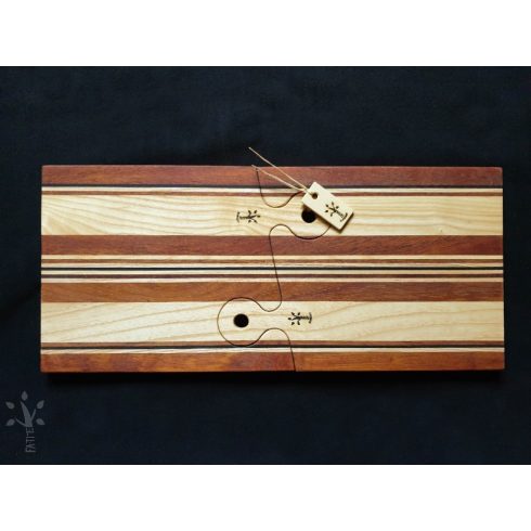 Csíkos páros vágódeszka, kínáló "Merbau" (CSPVD-02)