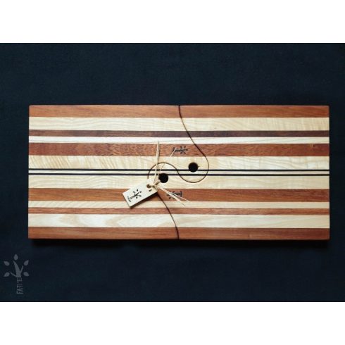 Csíkos páros vágódeszka többféle fából (CSPVD-03)