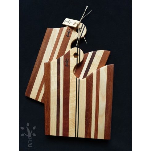 Csíkos páros vágódeszka többféle fából (CSPVD-03)
