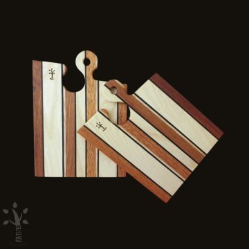 Csíkos Páros vágódeszka többféle fából (CSPVD-05)