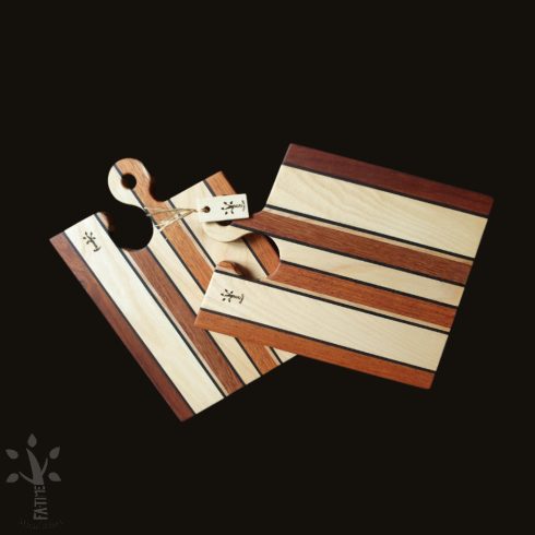 Csíkos Páros vágódeszka többféle fából (CSPVD-05)