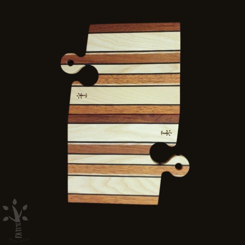 Csíkos Páros vágódeszka többféle fából (CSPVD-05)