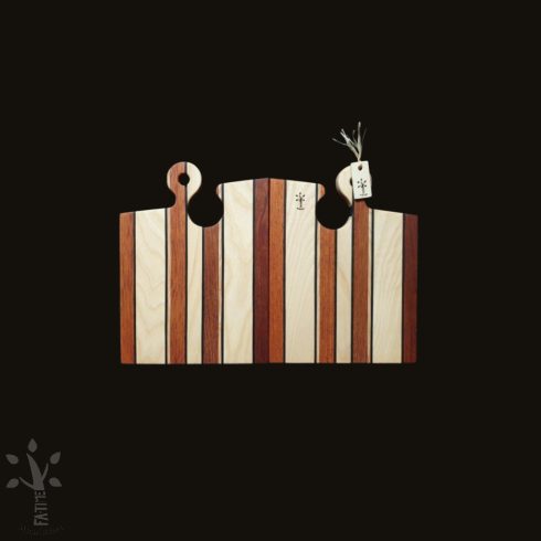 Csíkos Páros vágódeszka többféle fából (CSPVD-05)