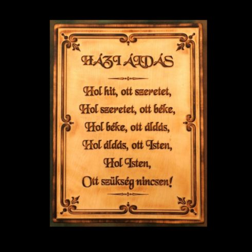 Engraved house blessing made of maple wood, wall-hanging decorative plaque/Maple wood house blessing – engraved wall decor, perfect gift for the home