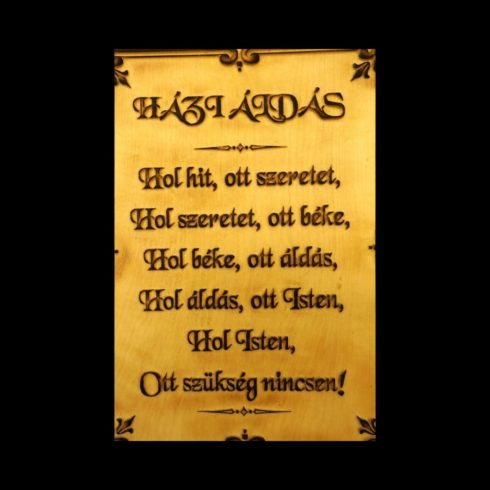 Engraved house blessing made of maple wood, wall-hanging decorative plaque/Maple wood house blessing – engraved wall decor, perfect gift for the home