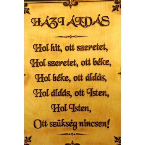 Engraved house blessing made of maple wood, wall-hanging decorative plaque/Maple wood house blessing – engraved wall decor, perfect gift for the home