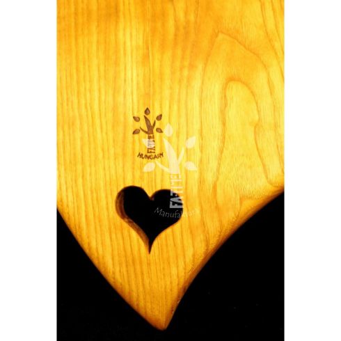 Heart-shaped chopping board made with love 