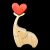 Zo-ZOO World  Love-Phant  Wooden Magnet – Scroll Saw Handmade Animal Figure