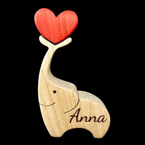 Zo-ZOO World  Love-Phant  Wooden Magnet – Scroll Saw Handmade Animal Figure