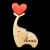 Zo-ZOO World  Love-Phant  Wooden Magnet – Scroll Saw Handmade Animal Figure