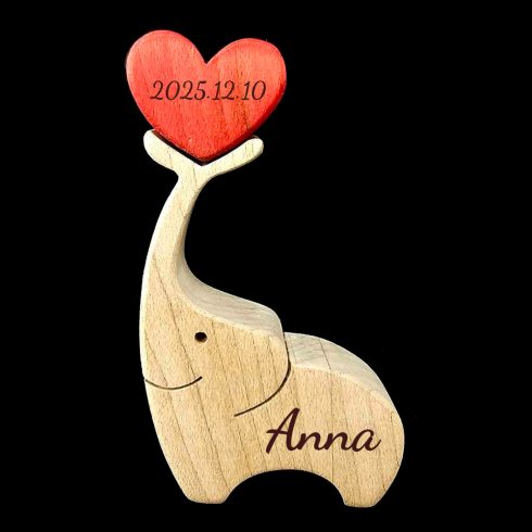 Zo-ZOO World  Love-Phant  Wooden Magnet – Scroll Saw Handmade Animal Figure