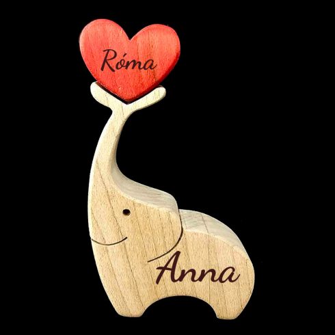 Zo-ZOO World  Love-Phant  Wooden Magnet – Scroll Saw Handmade Animal Figure