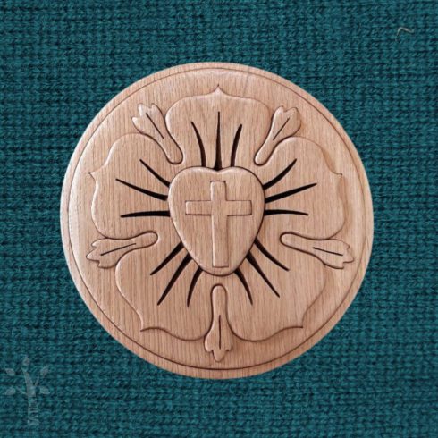 Nagy Luther rózsa tölgyfából(LR23_01T)