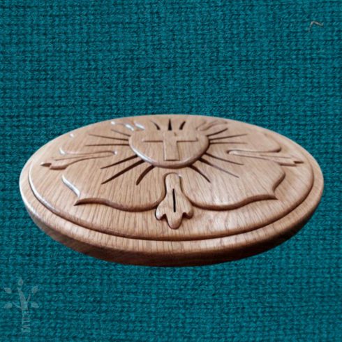 Nagy Luther rózsa tölgyfából(LR23_01T)