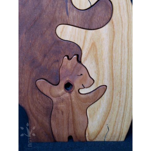 Akciós termék! Mackócsalád 1 boccsal igazi fából (MACS1-B)