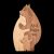 Wooden bear family with 1 cub – handcrafted gift with engraving option