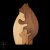 Wooden bear family with 1 cub – handcrafted gift with engraving option