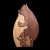 Bear family with two cubs – handmade wooden decoration with engraving