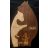 Bear family with two cubs – handmade wooden decoration with engraving