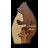 Bear family with two cubs – handmade wooden decoration with engraving