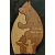 Bear family with two cubs – handmade wooden decoration with engraving