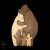 Bear family with three cubs – handmade wooden decoration with engraving