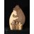Bear family with three cubs – handmade wooden decoration with engraving