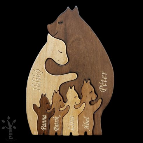 Bear Family with 4 baby bears