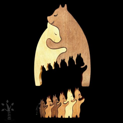 Mackócsalád 6 boccsal 