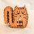 Zo-ZOO World Furry Cat Wooden Magnet – Scroll Saw Handmade Animal Figure